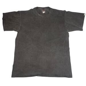 Vintage Carhartt men's faded brown/gray t-shirt size large paper tag made in USA